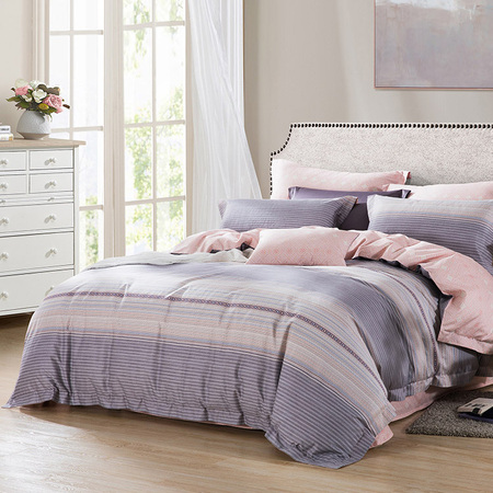 家纺四件套件全棉被套床单时尚床上用品1.51.8米床