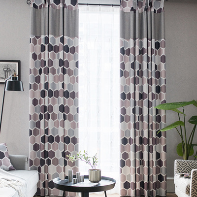 轻奢高端大气窗帘布定制成品简约现代客厅卧室遮光